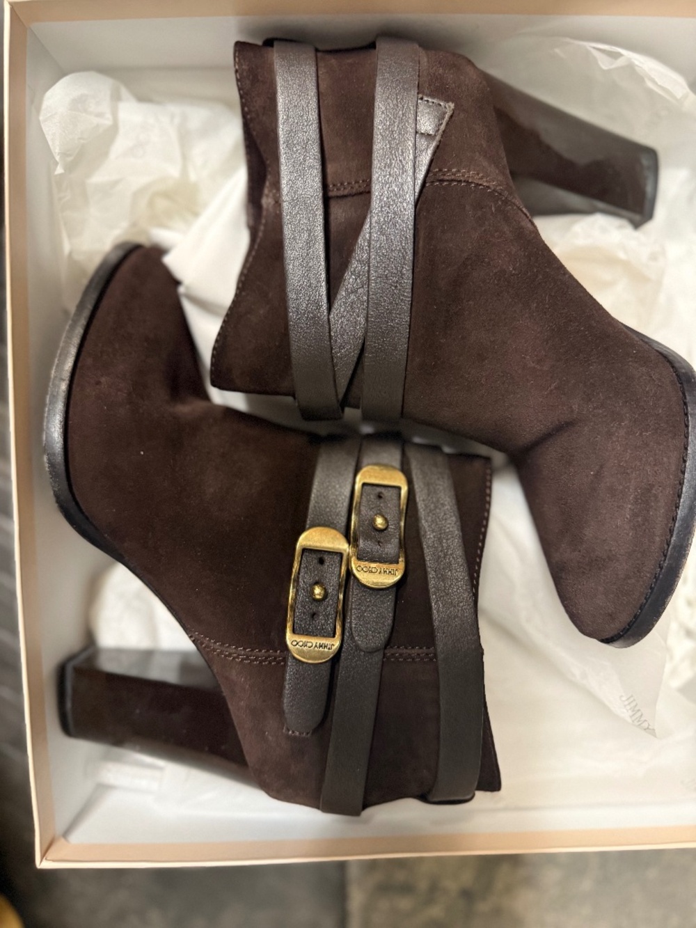 Jimmy Choo Suede Brown Boot, Size 37